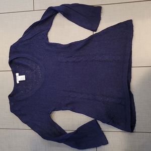 Blue Pout Tunic Sweater Large